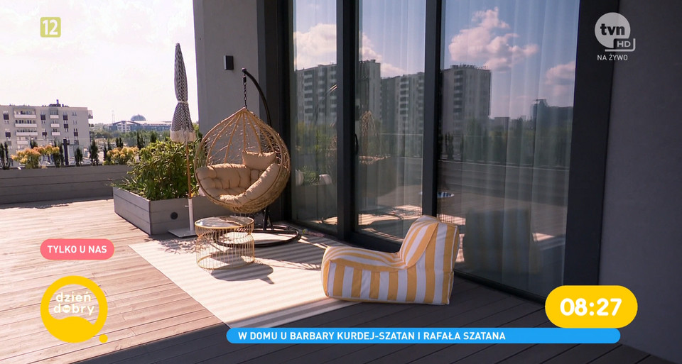 Apartament Barbary Kurdej-Szatan i Rafała Szatana: taras