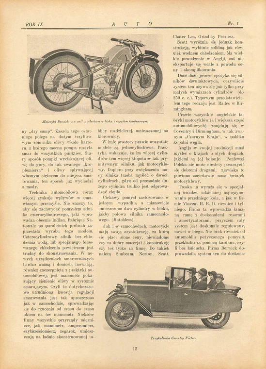 Motocykle w latach 30.