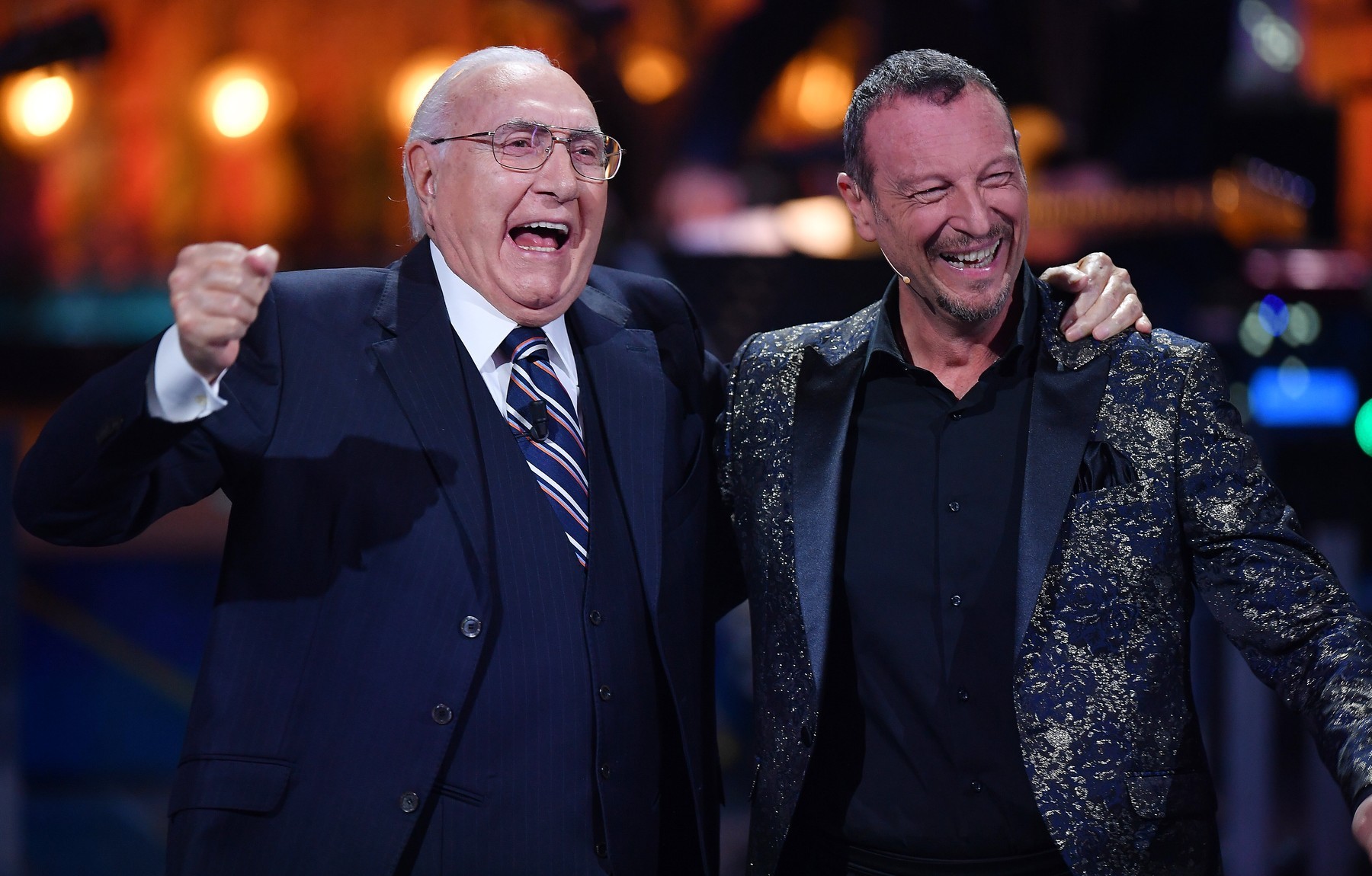Pippo Baudo a moderátor Amedeo Umberto Rita Sebastiani alias Amadeus.