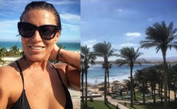 Ilona Felicjańska z mężem i synami wypoczywa w Egipcie