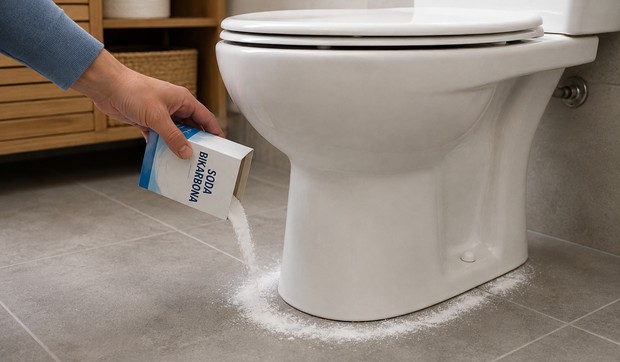 Soda bikarbona oko WC šolje