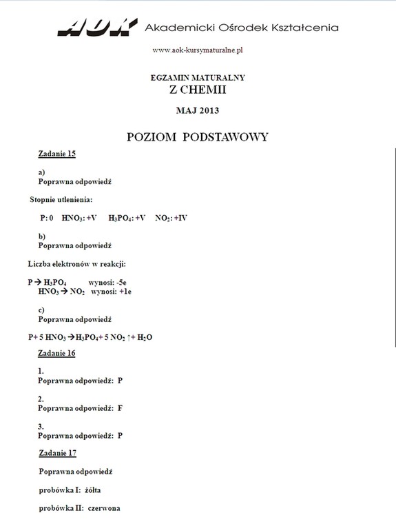 Chemia poziom podstawowy 15-17