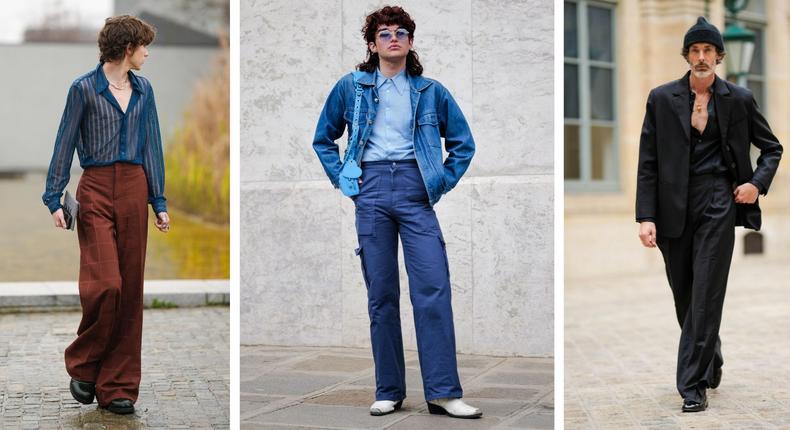 A menswear expert implored people to give high-waisted trousers a chance in viral tweet.Edward Berthelot / Getty Images