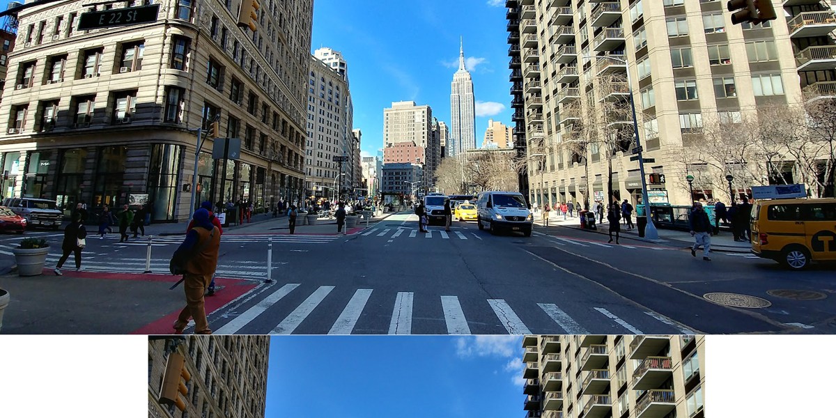 The LG G6's regular lens versus its ultra-wide angle lens.