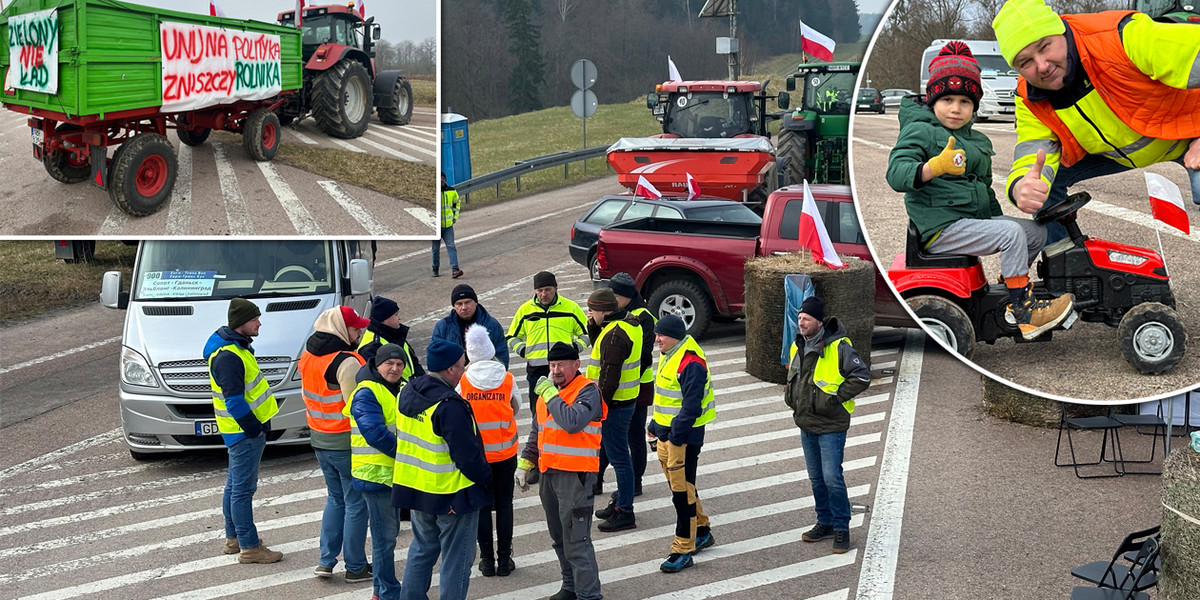 Protest rolników w Grzechotkach