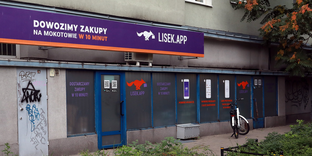 Pionierem dark store'ów w Polsce był Lisek, który ruszył już w 2018 r.