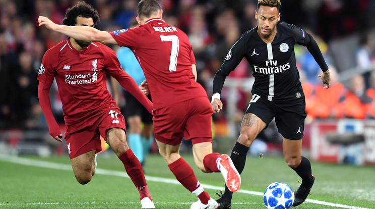 A két csapat első meccsén a Liverpool 3-2-re győzött Neymarék ellen /Fotó: Getty Images