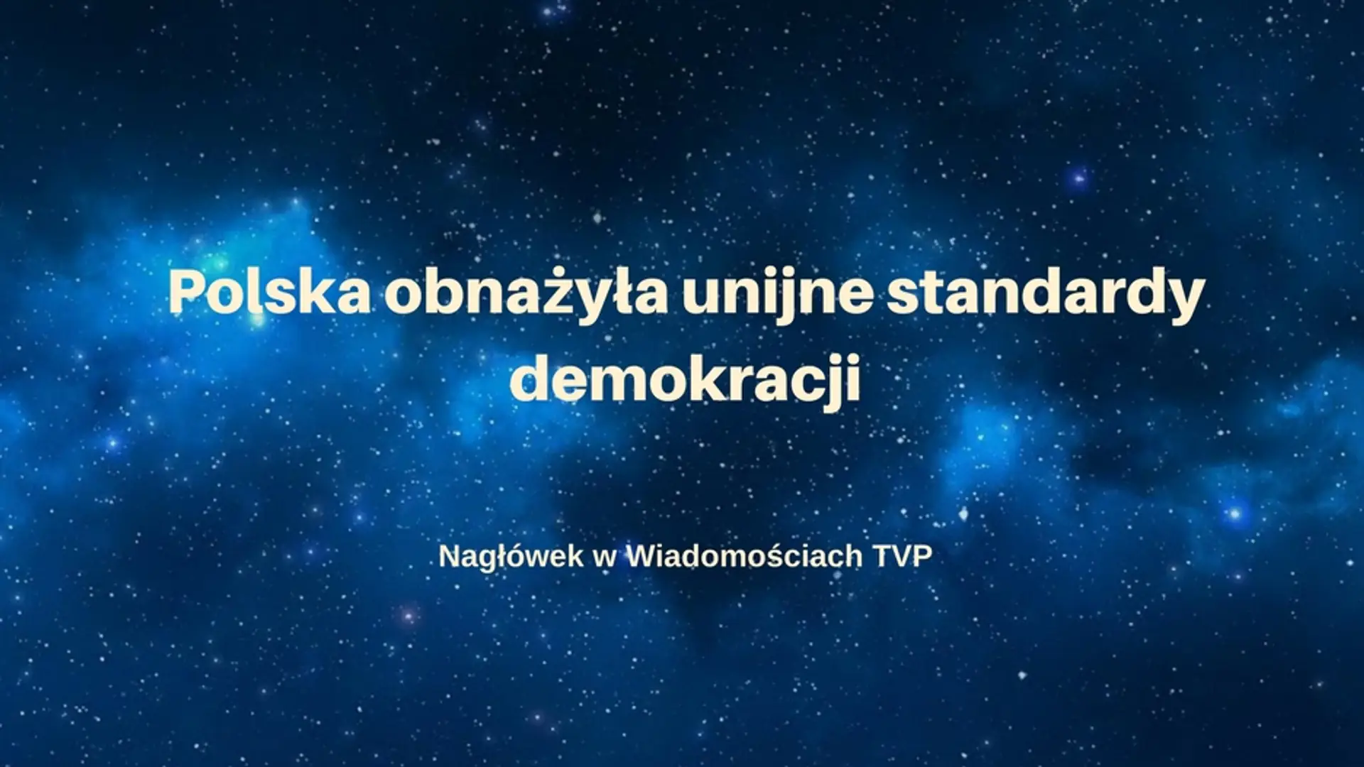 Prawica odleciała po zwycięstwie Tuska, dlatego umieściliśmy jej cytaty na tle kosmosu