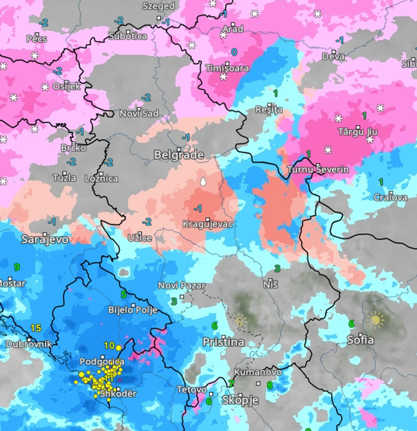 Vreme u Srbiji u 9 ujutru