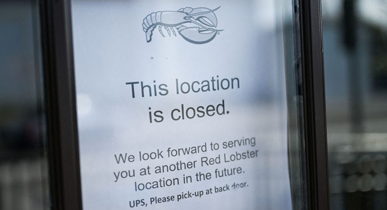 More than 50 Red Lobster restaurants in the US closed this week amid financial troubles at the company.Patrick T. Fallon/Getty Images