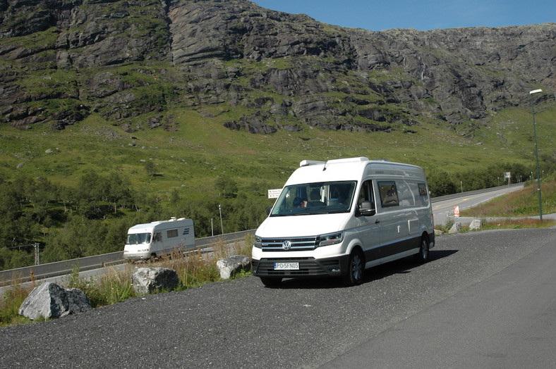 Volkswagen Crafter kamper – podróż po Norwegii