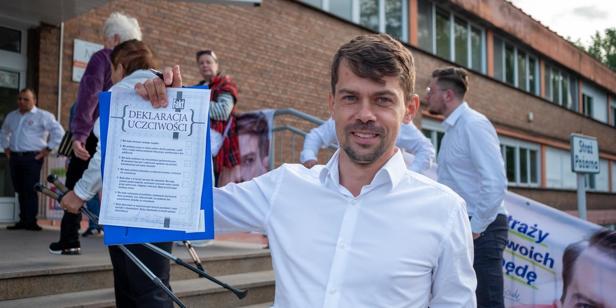 Michał Kołodziejczak nie wahał się nawet przez moment. Zgodził się ze wszystkim zapisami "Deklaracji uczciwości Faktu".