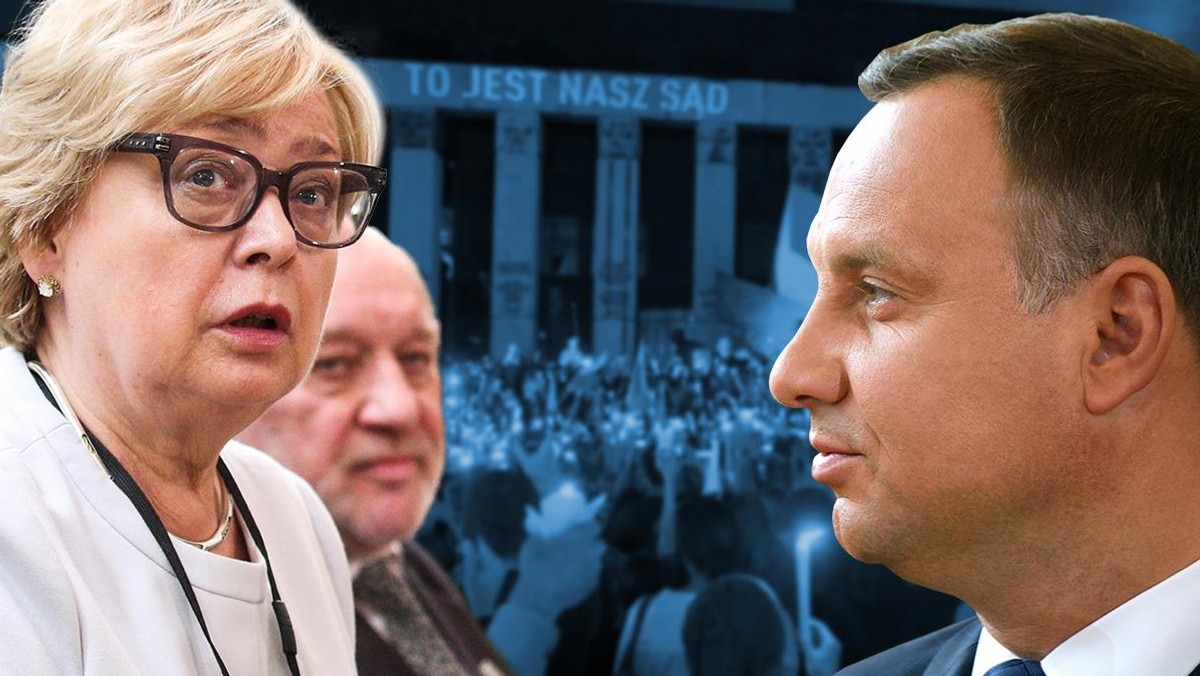 Sędziowie Małgorzata Gersdorf i Józef Iwulski kontra prezydent Andrzej Duda.