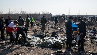 Pole, na którym doszło do katastrofy ukraińskiego Boeinga 737-800. 