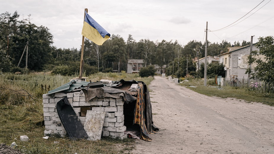 Wieś Jagodne w obwodzie czernihowskim po wyzwoleniu spod okupacji rosyjskiej