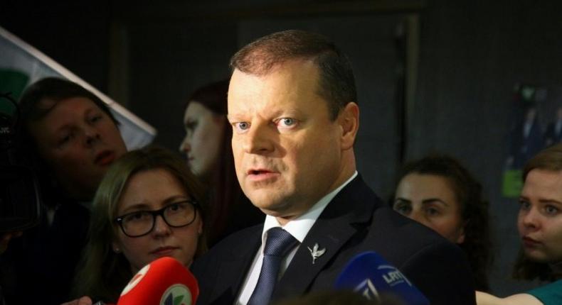 Former police chief and interior minister Saulius Skvernelis, 46, leads a cabinet formed by his Peasants and Green Union and the junior Social Democrats