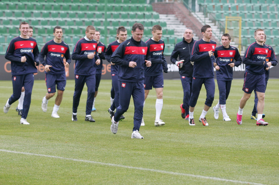 PIŁKA NOŻNA REPREZENTACJA POLSKI TRENING