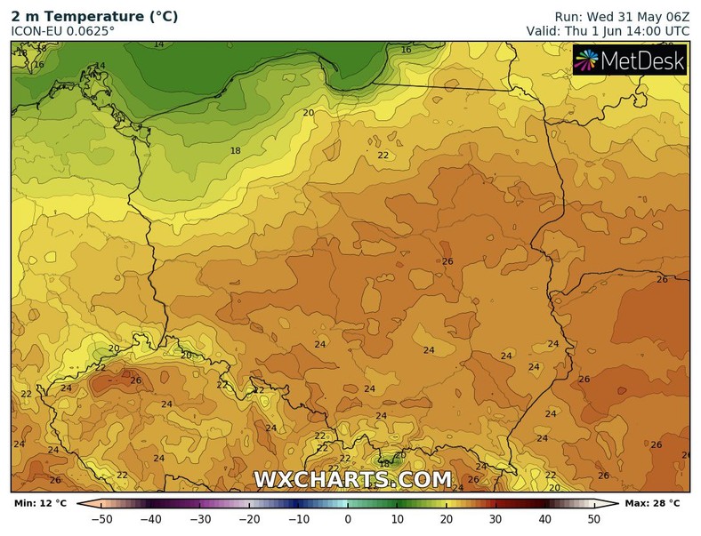 Na Pomorzu zrobi się znacznie chłodniej, ale nad resztą kraju będzie bardzo ciepło