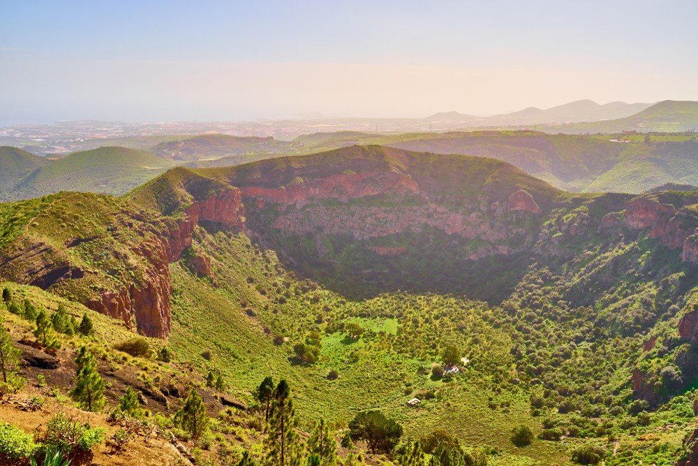 Sopečný kráter Caldera de Bandama