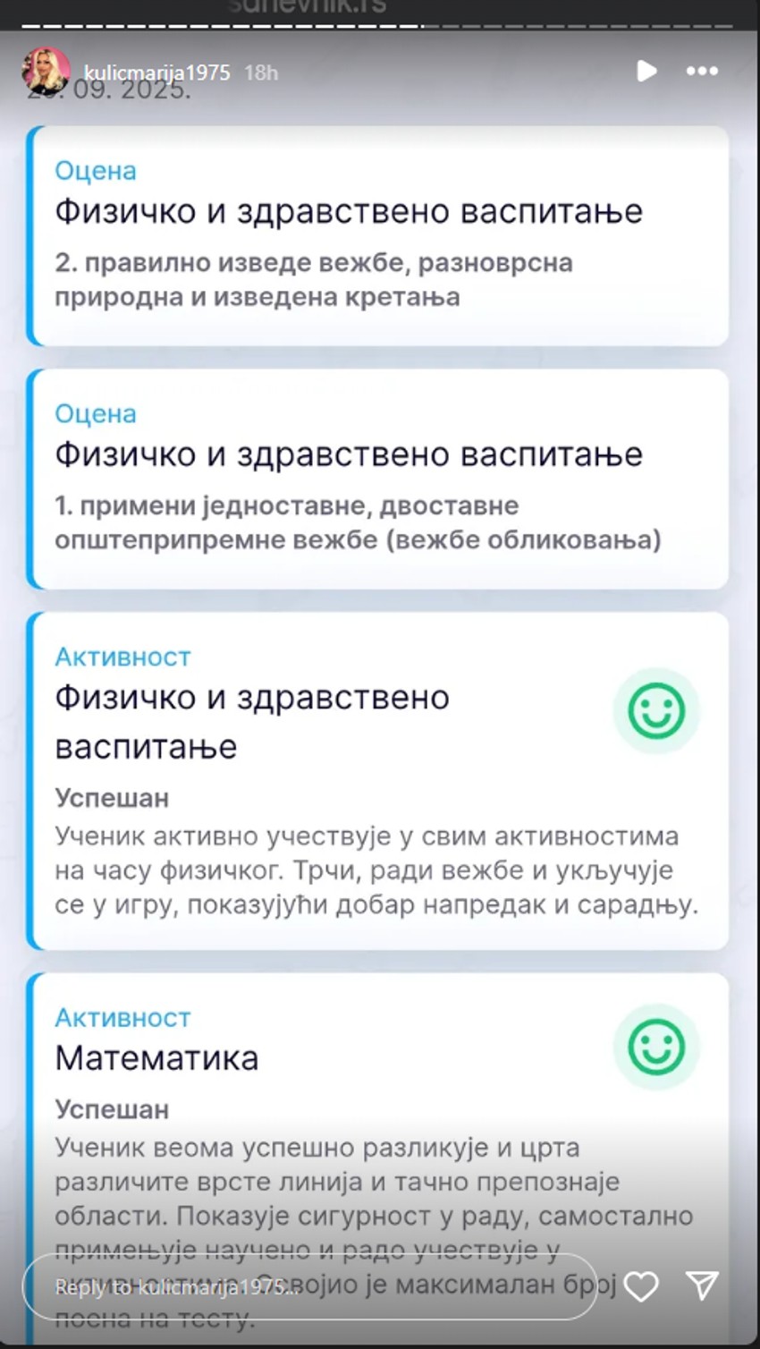 Marija Kulić pokazala Željkov dnevnim