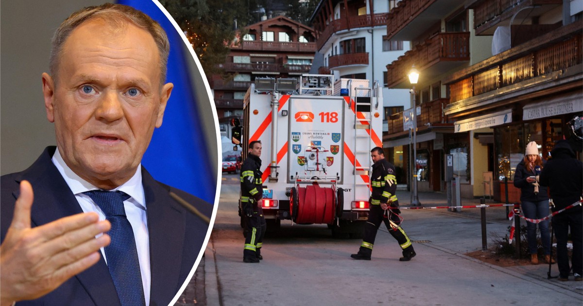 Polskie szpitale przyjmą poszkodowanych z pożaru w szwajcarskim kurorcie. Tusk zabrał głos