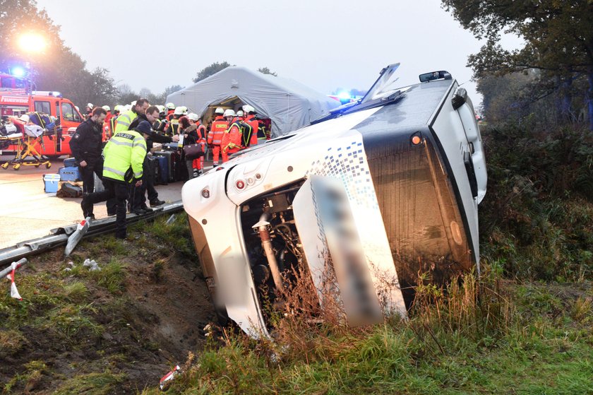 Wypadek polskiego autokaru pod Hamburgiem