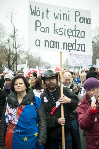 Manifestacja nauczycieli w Warszawie
