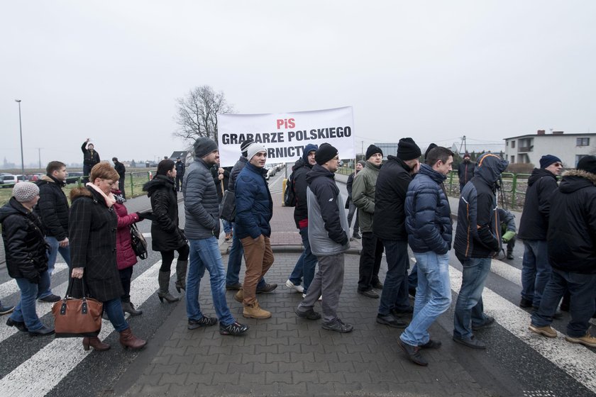 Suszec. Pikieta górników z KWK Krupiński i Makoszowy