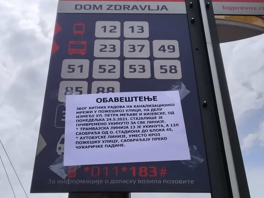 Šturo obaveštenje na stanici