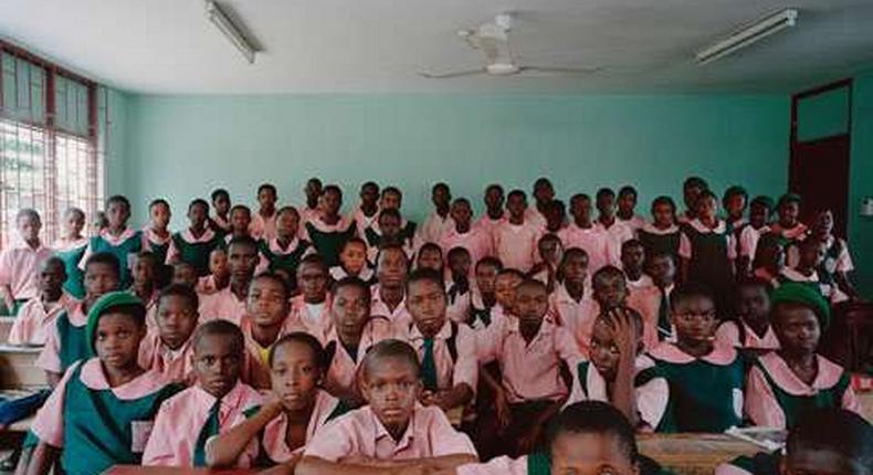 Students in a classroom.