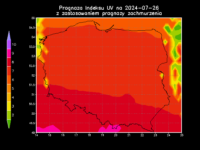 Prognoza promieniowania UV