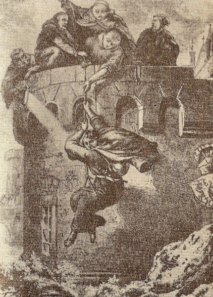 Ucieczka Łokietka z Krakowa w czasie zdobywania miasta przez Henryka Probusa