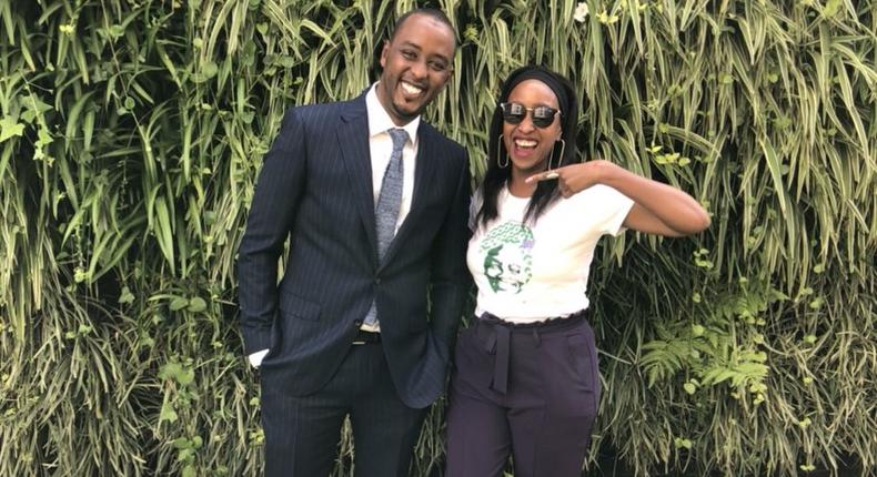 Netizens react as ex-Citizen TV news anchors Janet Mbugua and Hussein Mohamed reunite 