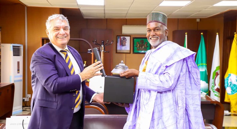 Hidayet Bayraktar, Türkish Ambassador to Nigeria with Foreign Affairs Minister, Yusuf Maitama Tuggar  [Twitter:@YusufTuggar]