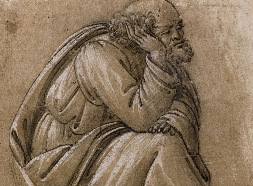 Botičelijev crtež "Priprema za Svetog Josifa koji sedi"