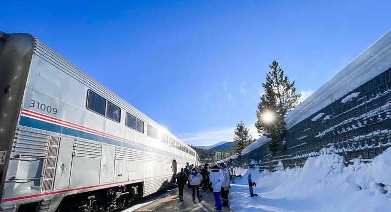 Insider's author rode one of the first Amtrak Winter Park Express trains this 2023 ski season.Monica Humphries/Insider