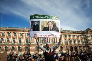Touluose's Algerians Rally Against The Re-election Bid Of President Bouteflika