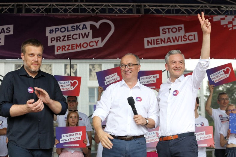 Adrian Zandberg, Włodzimierz Czarzasty, Robert Biedroń