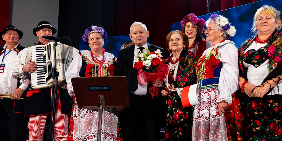 Jarosław Kaczyński mówił o podwojeniu wsparcia dla KGW.