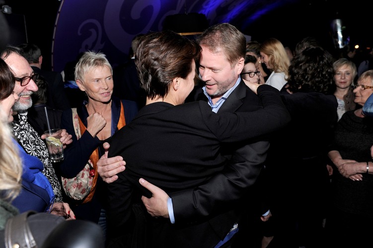 Ewa Błaszczyk, Danuta Stenka i Artur Żmijewski na premierze filmu 'Mój rower'