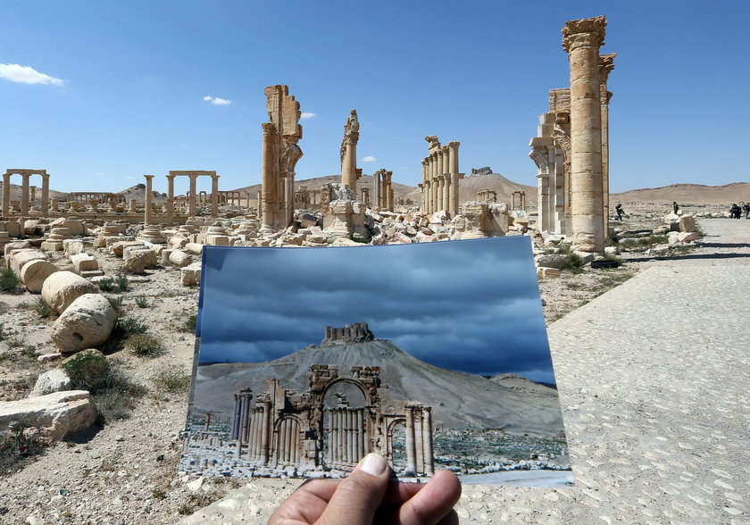 Zdjęcia Palmyry przed atakami ISIS i po nich