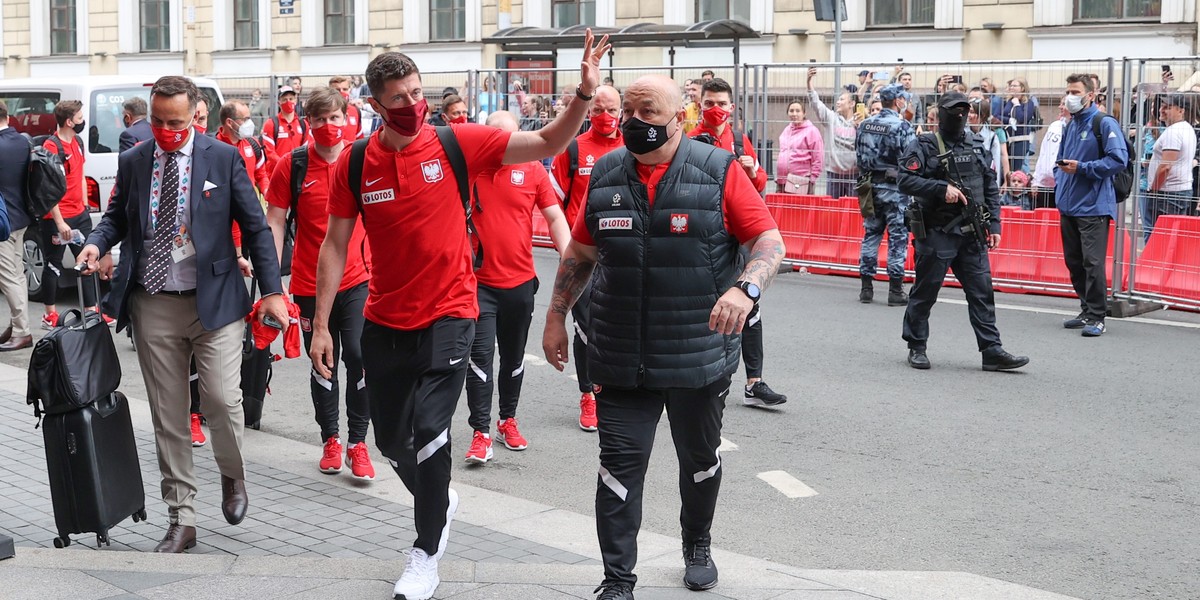 Pilka nozna. Euro 2020. Reprezentacja Polski. Przyjazd do hotelu. 13.06.2021