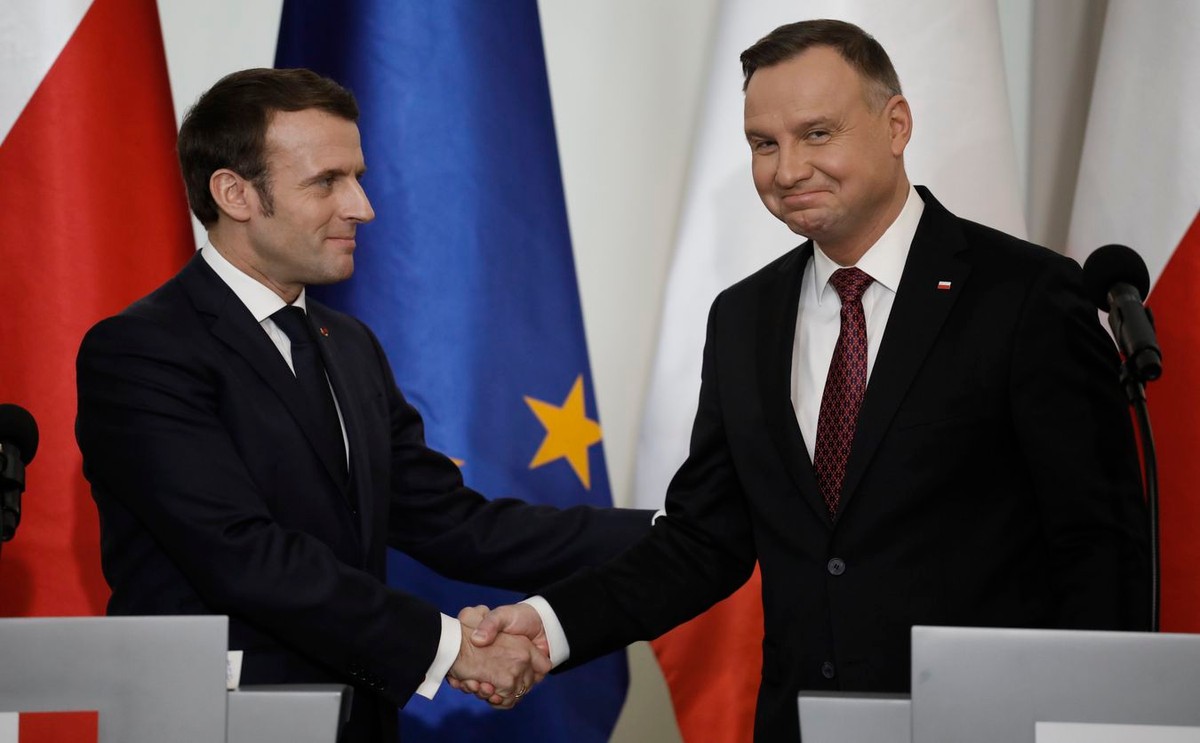 Emmanuel Macron i Andrzej Duda