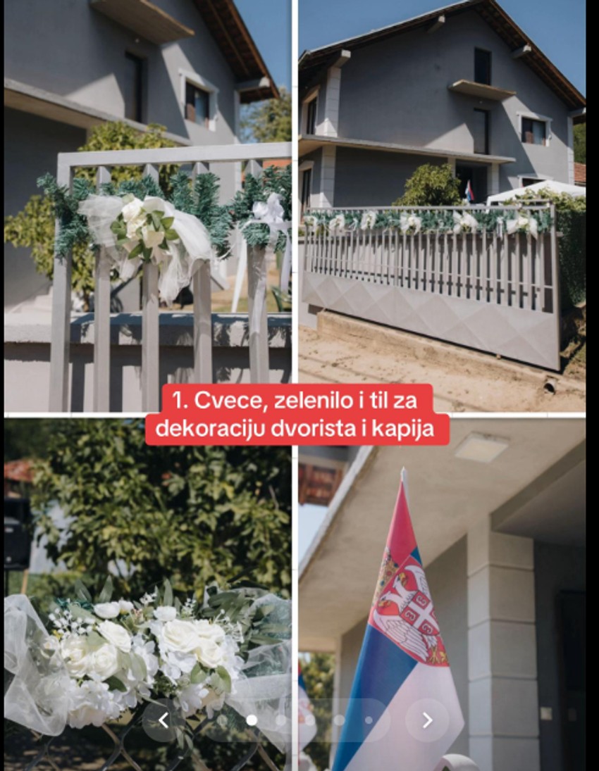 Dekoracija za svadbu sa Temua