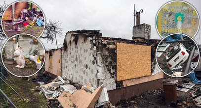 Przejmujące zdjęcia pogorzeliska. W tym domu zginęła dwójka dzieci