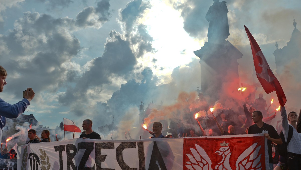 Demonstracja nacjonalistów w Krakowie 