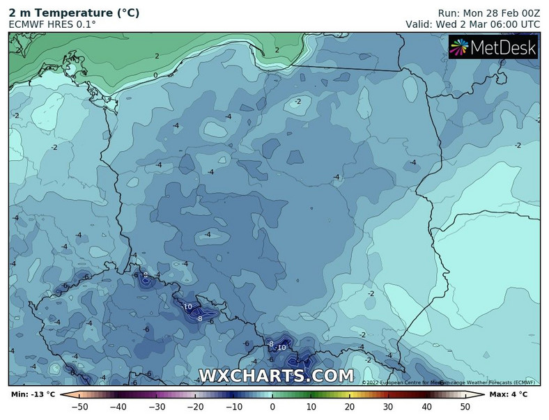 Nadchodzące noce będą mroźne