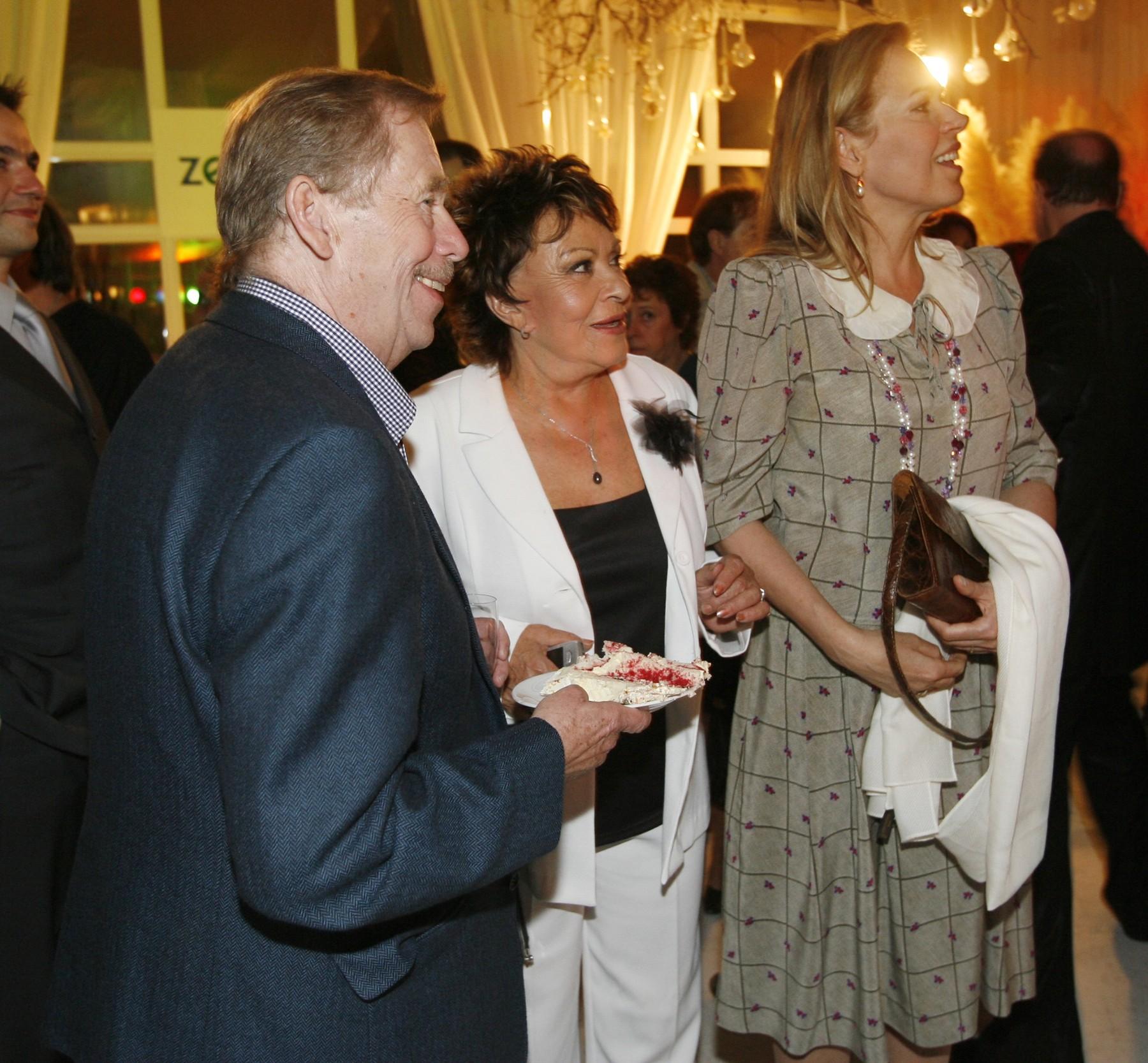 Václav Havel, Bohdalová a Dagmar Havlová.