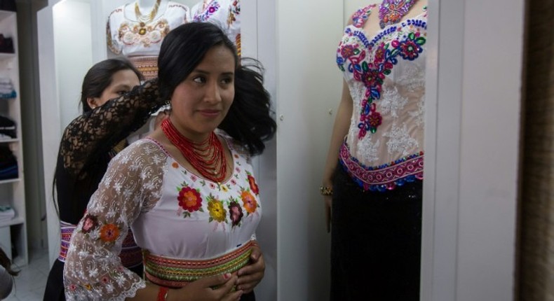 The fashion-conscious in Ecuador are returning to their roots by embracing indigenous fashion: Puruha-style hand-embroidered blouses are popular at this store in Riobamba