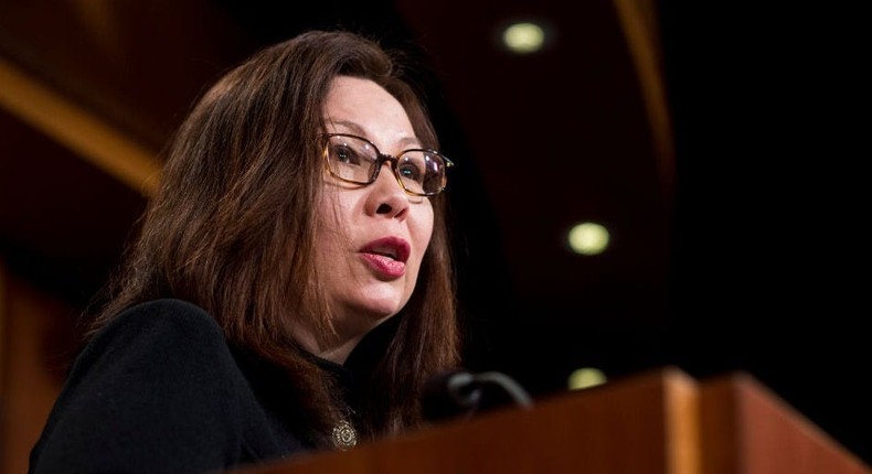 en. Tammy Duckworth, D-Ill., speaks during a Senate Democrats' news conference